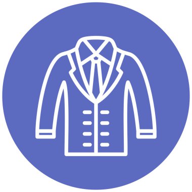 Ceket. Web simgesi basit illüstrasyon