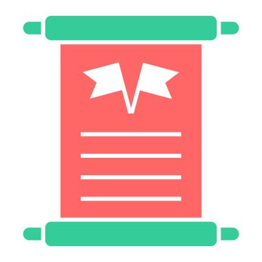 Sertifika. Web simgesi basit illüstrasyon