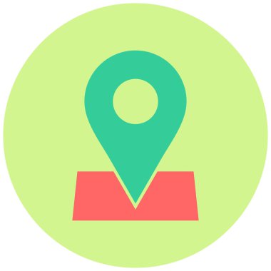 Yer belirleyici. Basit illüstrasyon