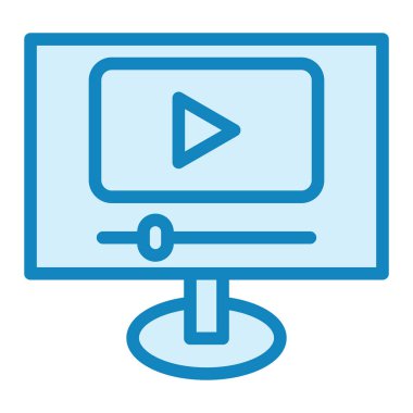 Çevrimiçi Akımlı ikon vektör illüstrasyonu