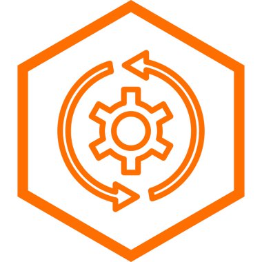 dişli simgesi vektör illüstrasyonu