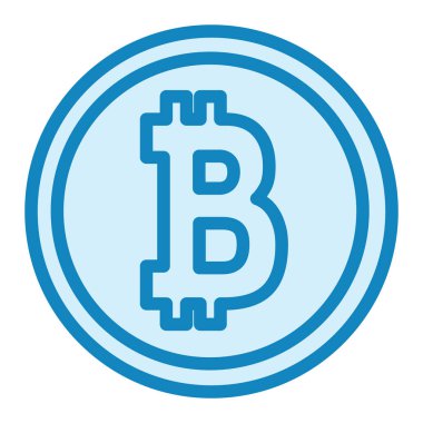 Bitcoin simgesi vektör illüstrasyonu