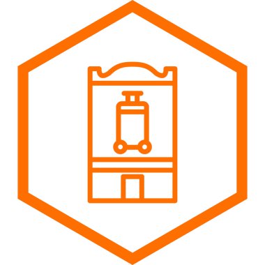 Modern b 'nin vektör illüstrasyonunda ateşten yoksun simge