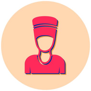 Şapkalı bir kadının vektör çizimi