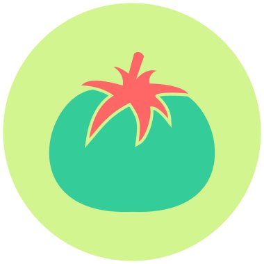 Domates simgesinin vektör illüstrasyonu