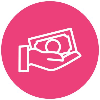 Para için. Web simgesi basit illüstrasyon