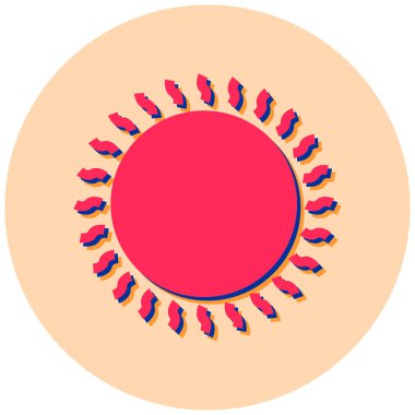 Güneş. Web simgesi basit illüstrasyon