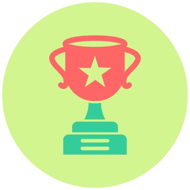 Kupa. Web simgesi basit illüstrasyon