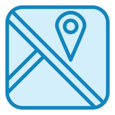 harita modern simge vektör illüstrasyonu 