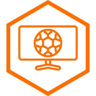 Bir basketbol ikonunun vektör illüstrasyonu