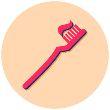 Diş fırçası. Web simgesi basit tasarım