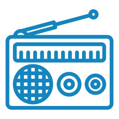 Radyo simgesi, vektör illüstrasyonu