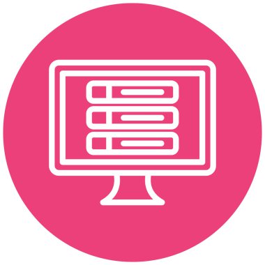 vektör lcd simgesi illüstrasyonu