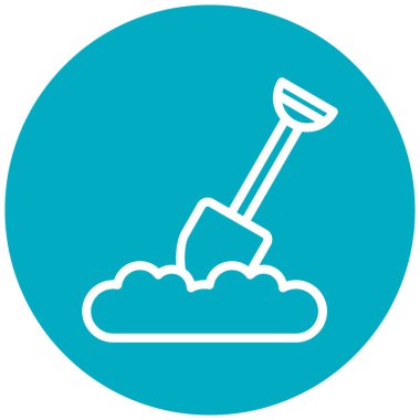 Kürek. Web simgesi basit illüstrasyon