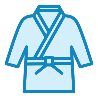 Karate Kostüm Modern ikon vektör çizimi  