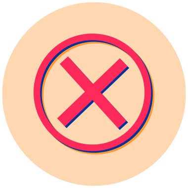 İptal et. Web simgesi basit illüstrasyon