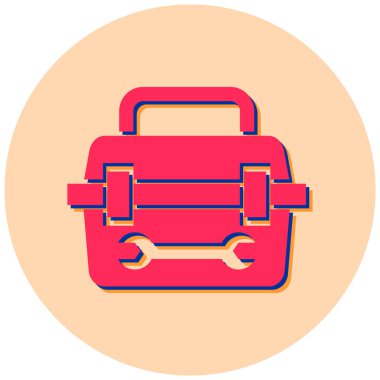 Alet çantası. Web simgesi basit illüstrasyon