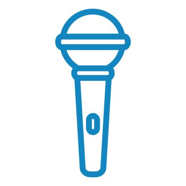 Mikrofon. Web simgesi basit tasarım