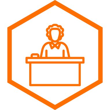 Sunum. Web simgesi basit illüstrasyon