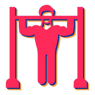 İp ikonlu bir adam. Web tasarımı için spor ekipmanı vektör simgelerinin düz çizimi