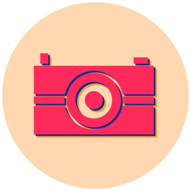 Kamera. Web simgesi basit illüstrasyon