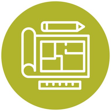 Şablon simgesinin vektör illüstrasyonu