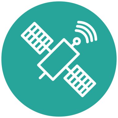 Uydu. Web simgesi basit illüstrasyon