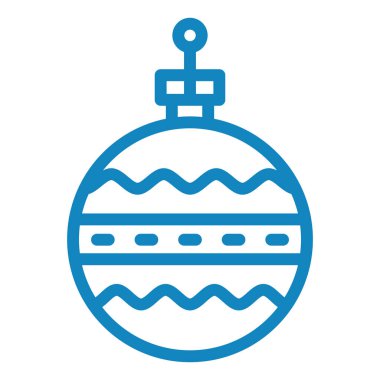 Noel topu ikonu vektör illüstrasyonu