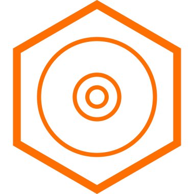 turuncu vektör simgesi modern resimleme