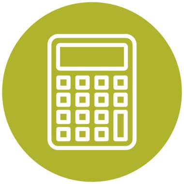 Hesap makinesi. Web simgesi basit illüstrasyon