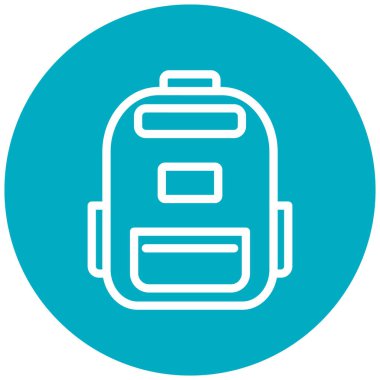 Sırt çantası. Web simgesi basit illüstrasyon