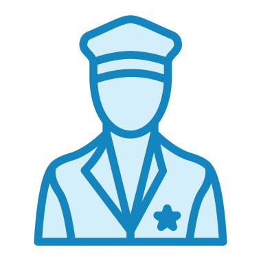 Polis simgesi, vektör illüstrasyonu