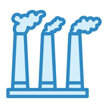 Fabrika binası ikon vektör illüstrasyonu