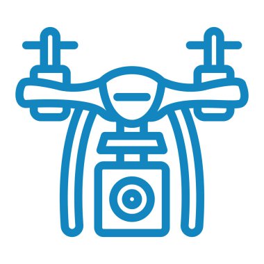 Drone vektör ince çizgi simgesi