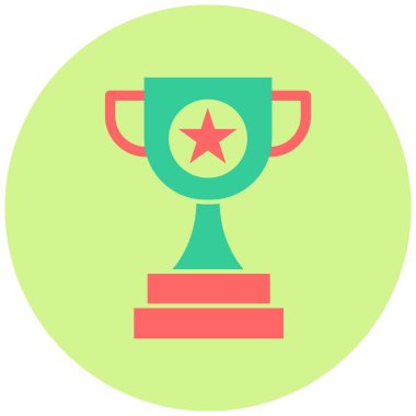 Kupa. Web simgesi basit illüstrasyon