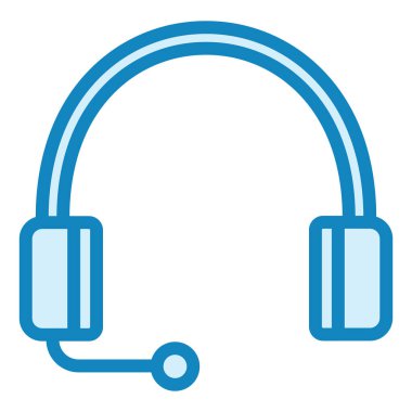 Kulaklık. Web simgesi vektör illüstrasyonu 