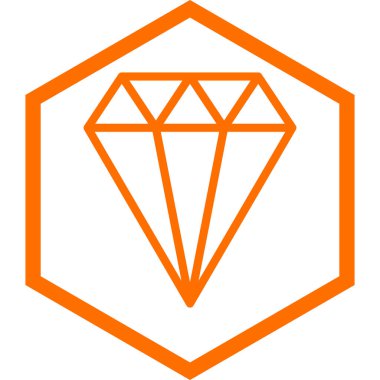 Elmas. Web simgesi basit tasarım