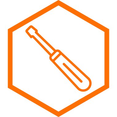 Tornavida. Web simgesi basit tasarım