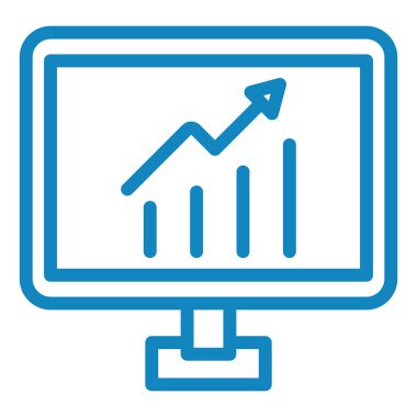 Monitör. Web simgesi basit illüstrasyon