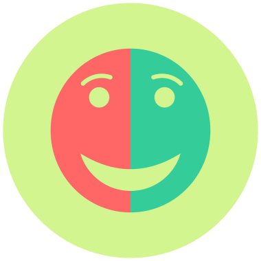 Gülümse. Web simgesi basit illüstrasyon