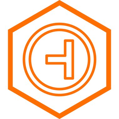 Bir çapraz simgenin vektör illüstrasyonu