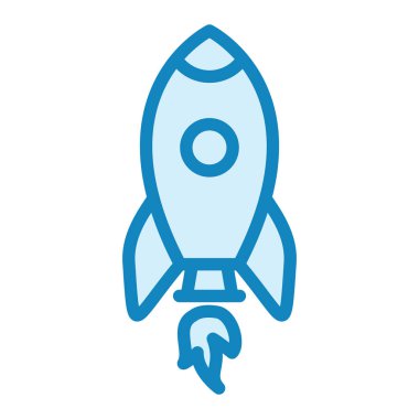 roket ikonu vektör illüstrasyonu