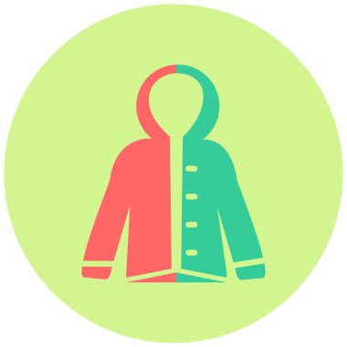 Yağmurluk mu? Web simgesi basit illüstrasyon