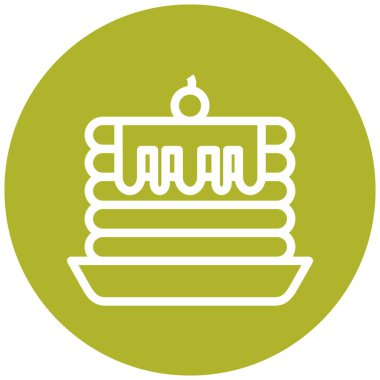 pankek modern simge vektör illüstrasyonu