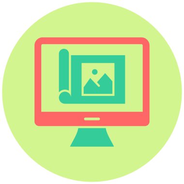 Ayrıntılı plan. Web simgesi basit illüstrasyon