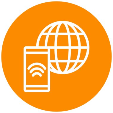 Vektör Küre Simgesi İllüstrasyonu