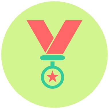 Madalya. Web simgesi basit illüstrasyon