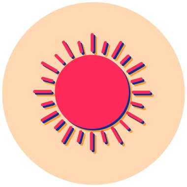 Güneş. Web simgesi basit illüstrasyon