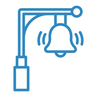 Çan istasyonu ikon vektör illüstrasyonu