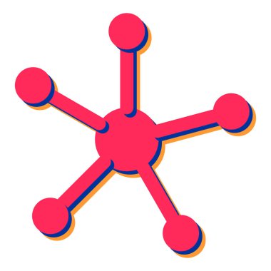 Molekül vektör resimleme şablonu